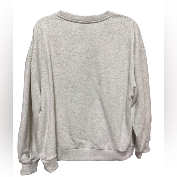 QUEEN OF SPARKLES Light Gray Sweatshirt with Turkey Design Small (oversized) - Picture 2 of 6